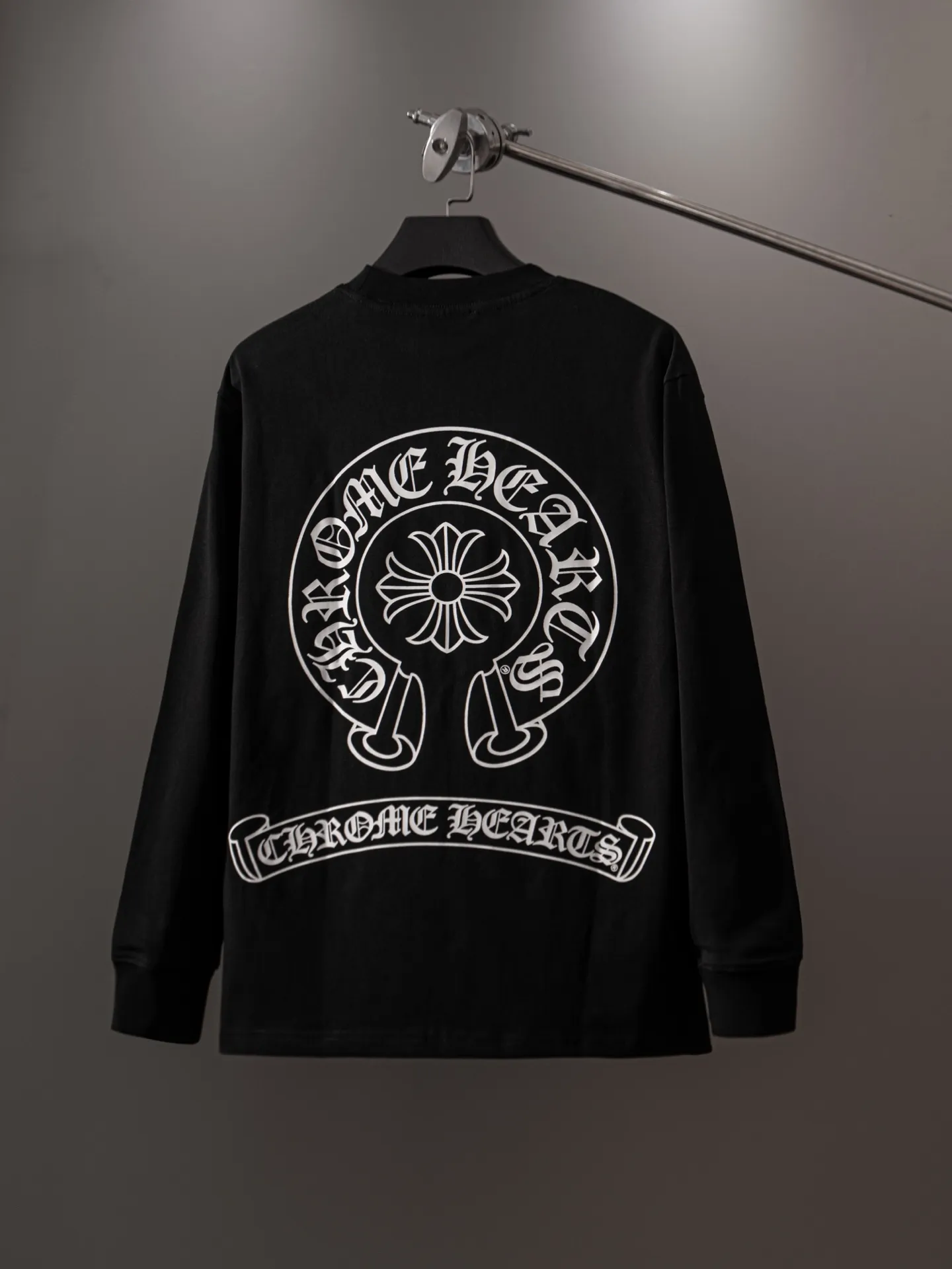 （ Quality） Chrome Hearts Classic T logo logo Same Style ：Black White Size S-XL（ 9）